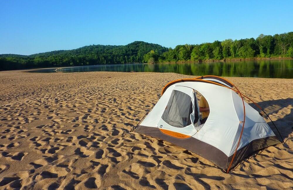 Wisconsin River sandbar camping with Wisconsin Canoe Company